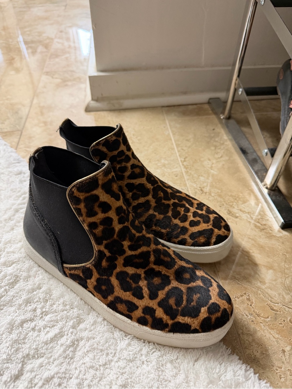 Sam Edelman Margot Leopard Print Slip-On High-Top Sneakers